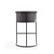 Manhattan Comfort Cosmopolitan Barstool in Pebble and Black BS015-PE - alternate 4